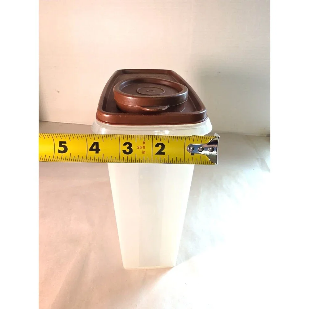 Vintage Tupperware Cereal Storage Container Keepers 469-9 w/ Brown Lid